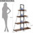 A-Shaped 4-Tier Ladder Bookshelf - Wood & Metal Storage Shelf for Living Room, Bedroom & Home Office-1350498580