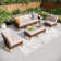 All Weather Wicker/Rattan 7 - Person Seating Group with Cushions