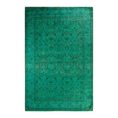 Tapis vert unique de 6 pi 2 po x 9 pi 5 po Yaslyn