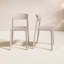 Chaise d'appoint de patio empilable Vowa-101122127