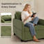 Canapé-lit convertible sans dégagement mural, fauteuil-lit extra long de 192 cm avec assise profonde, transformation facile en 2 étapes, idéal pour les petits espaces, vert-294738658