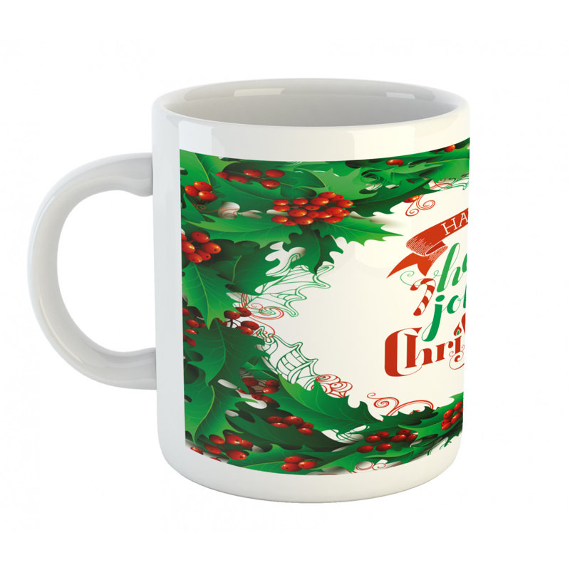 Grande tasse à café avec lettres happy jolly