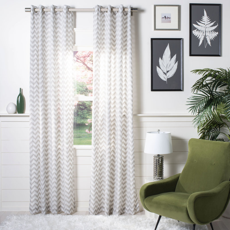 Herrald Semi Sheer Curtain Single Panel, 52" W x 84" L