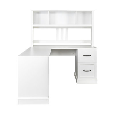 Bureau d'ordinateur à domicile avec huche