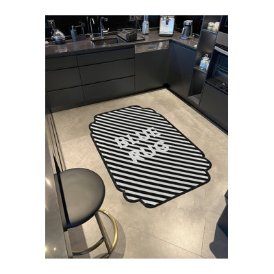 Tapis tissé à rayures crème Mosso