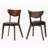 Jaxon Faux Leather Side Chair in Natural Oak Finish and Black, 31.5'' H X 17.56'' W X 19.69'' D