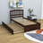 Twin Wood Platform Bed with Twin Trundle-1285537124