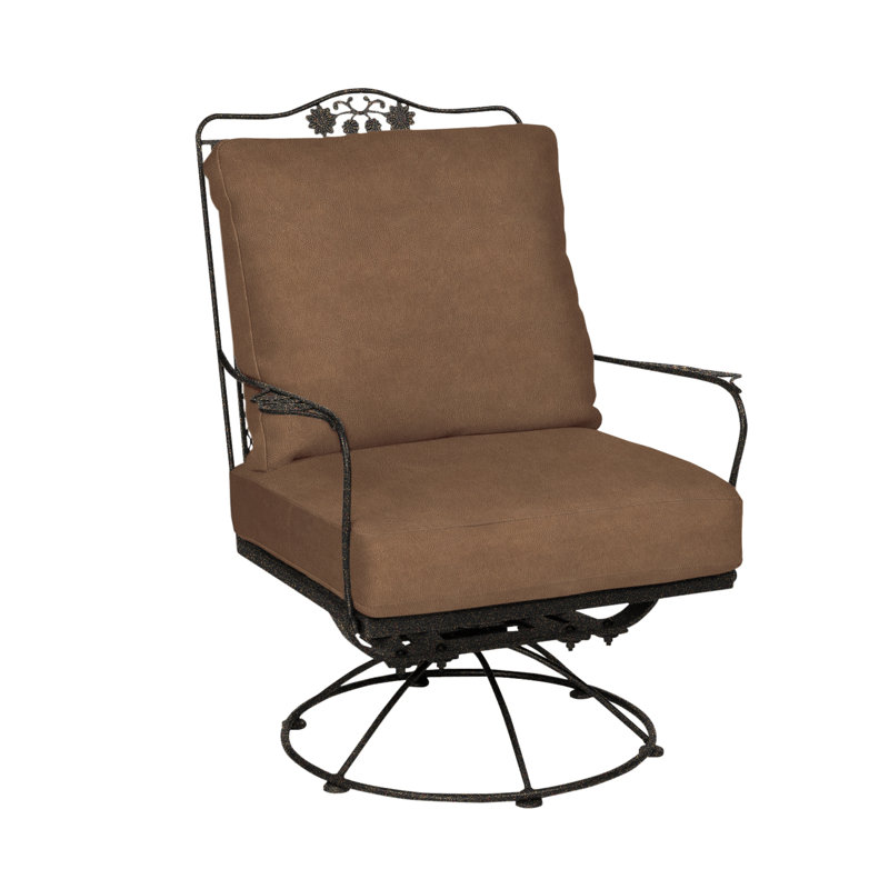 Briarwood Swivel Outdoor Lounge Chair, Brisa Lasso Distressed, Chestnut Brown