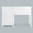 Roscoe White Finished 3 Soft Close Drawers & 1-Cabinet Writing Desk, 30.64" H X 47.21" W X 19.85" D-422080833-422084287