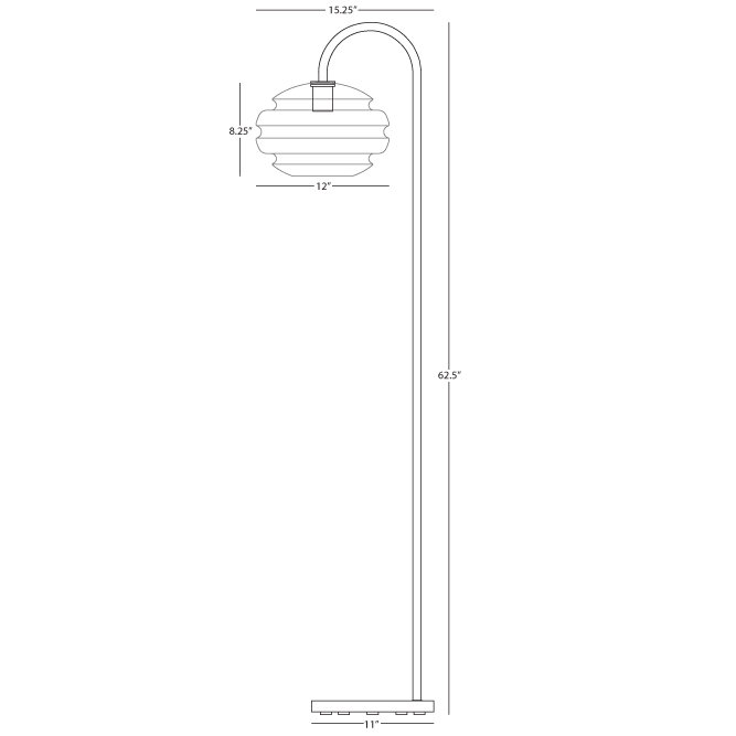 Lampe sur pied Modern, Gris fumée