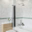 Dinton 1400mm H Framed Folding Bath Screen with Clear Glass-943684514