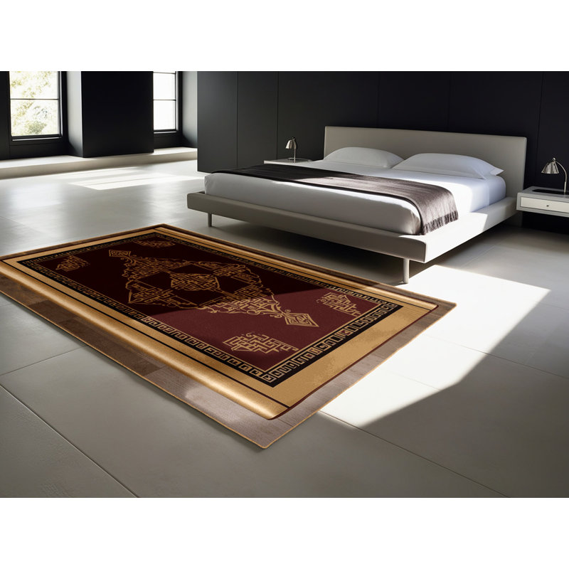 Tapis ornemental rose, Carré 5 pi