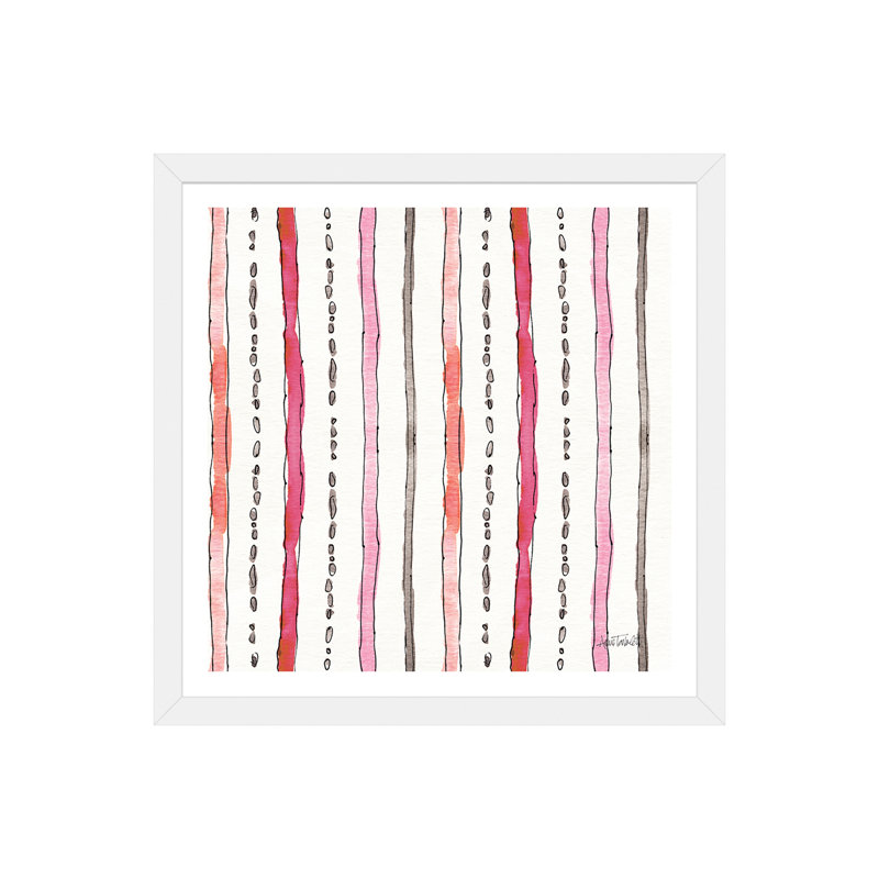 Art sur motif chic accents vi, H 24 po x l 24 po x P 1 po, Papier avec cadre blanc