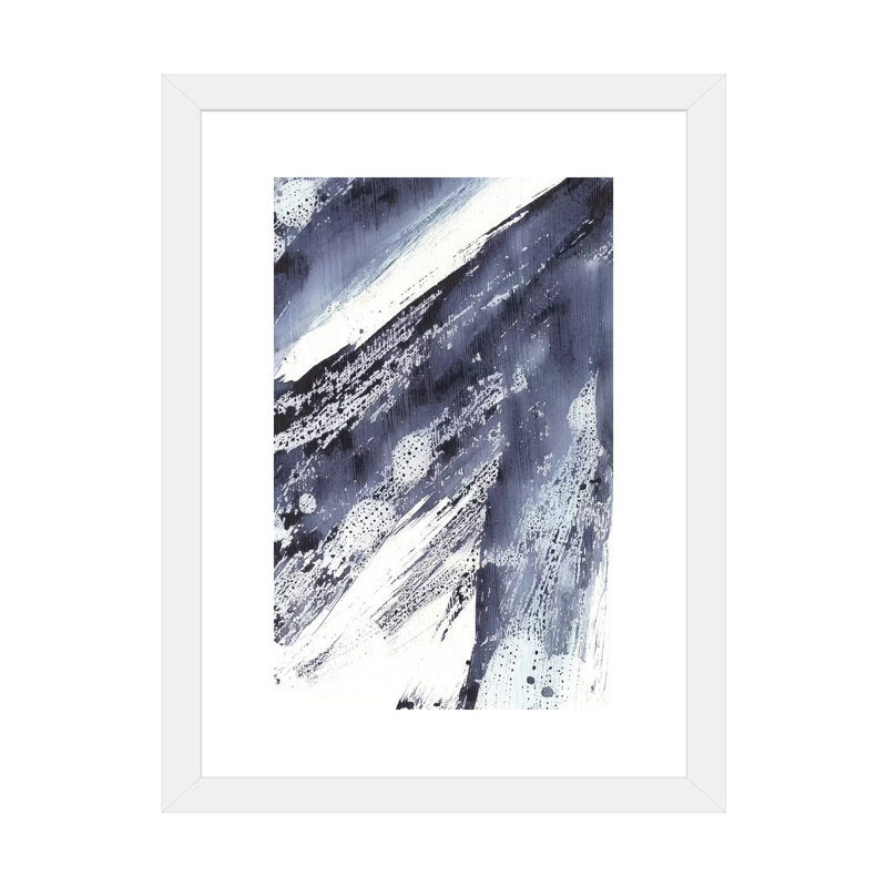 « Directivité II » par Ethan Harper, reproduction d’art, H 24 po x l 16 po x P 1 po, Papier encadré blanc, Blanc