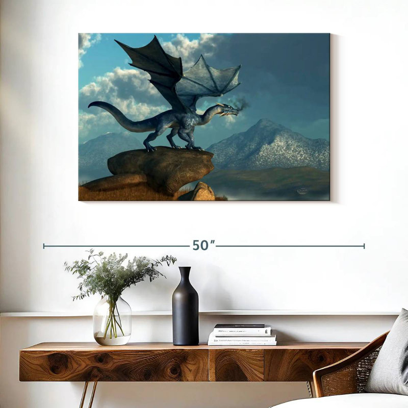 Kelan Blue Dragon, 26" H x 39" W