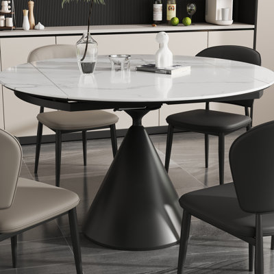 Extendable Dining Table With Sintered Stone Tabletop