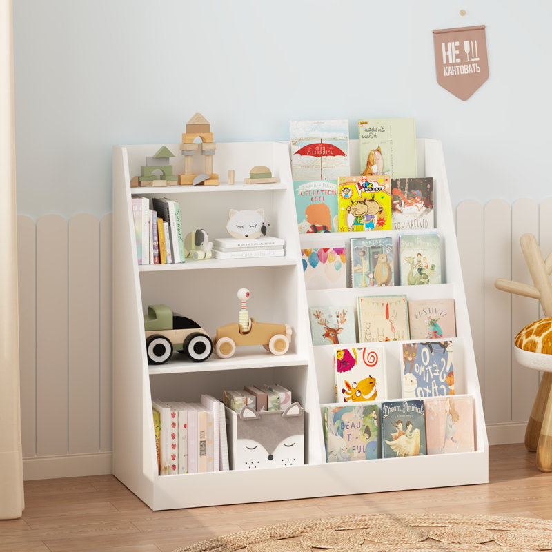 Multifunctional 4 Tier Bookshelf And Book Storage Organizer With Bookcase Display Stand (white), White