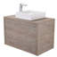 Plateau de salle de bain double 63 po à fixation sur plateau en bois meuble-lavabo Mcnulty-149781227