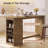 63 Inch Counter Height Dining Table with Storage