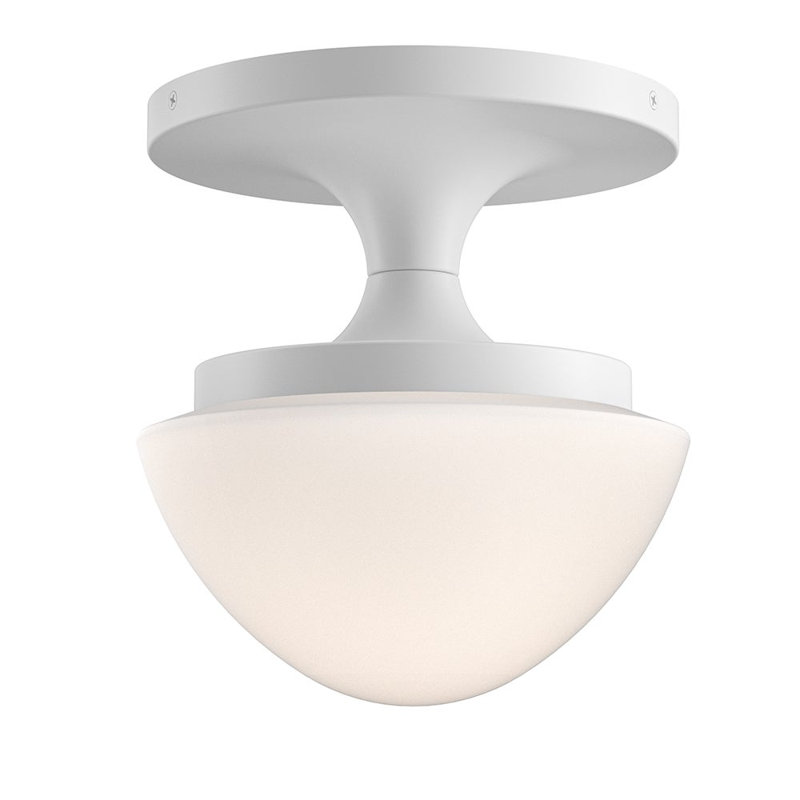 Hinkley Knox Semi-Flush Mount Schoolhouse Style Ceiling Light, Chalk White