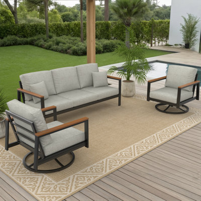 Ensemble de chaise berçante pivotante pour l'extérieur