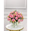 White Peony Faux Centerpiece In Glass Vase-1749398933