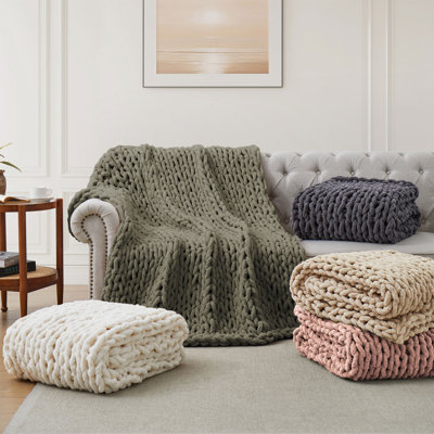 Jeté en laine Peace Nest Chunky Knit
