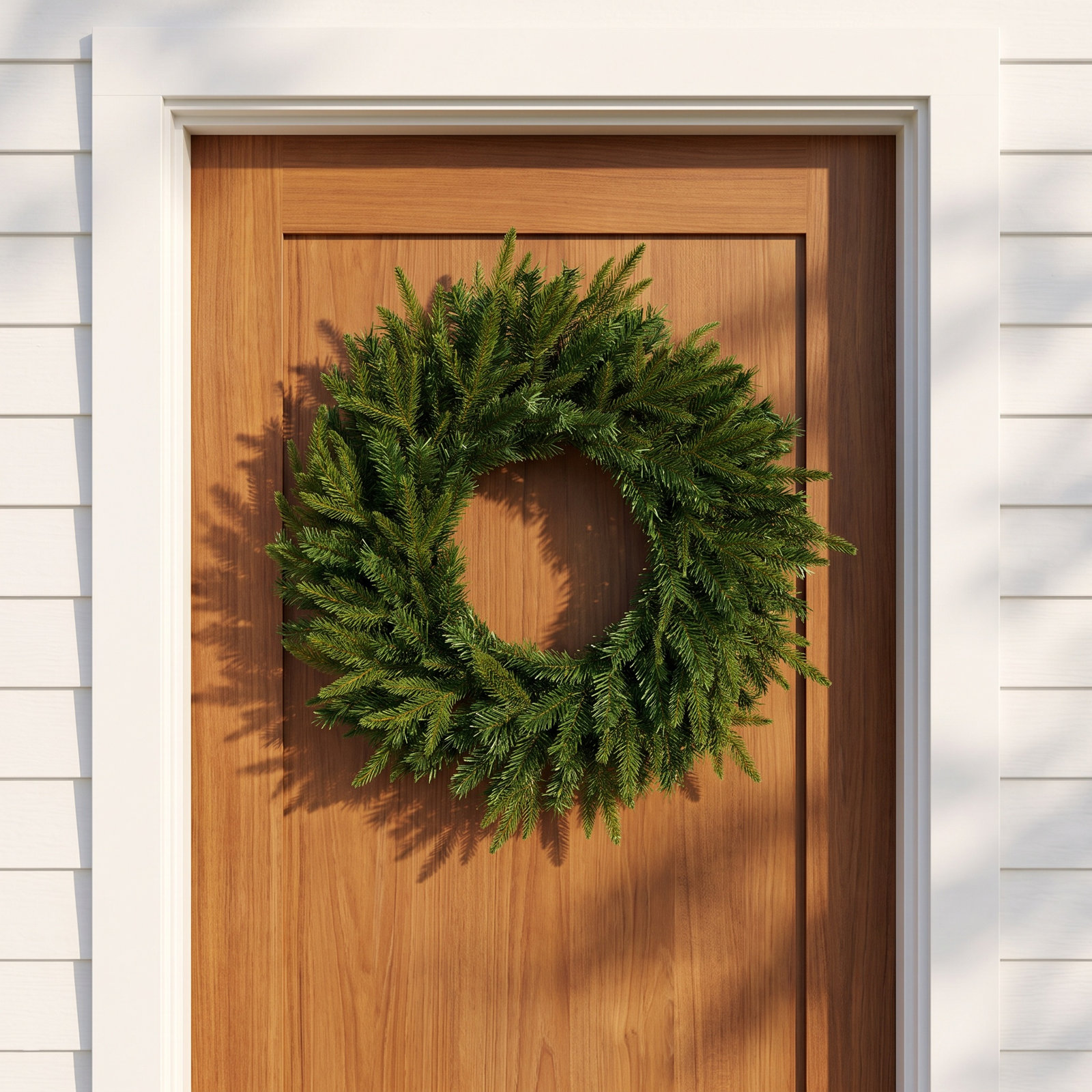 24'' Faux Pine Lighted Silk, Pinecones Wreath