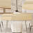 47.2'' Dining Table Set, Rectangular Modern Kitchen Table Set for Kitchen, Dining Room(1 Table 4 Chairs)-106341776-106341773