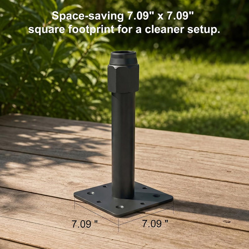 Base tubulaire pour parasol de terrasse pour mâts de 1,9 pouce