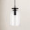 Delisa Single Light Glass Steel Pendant