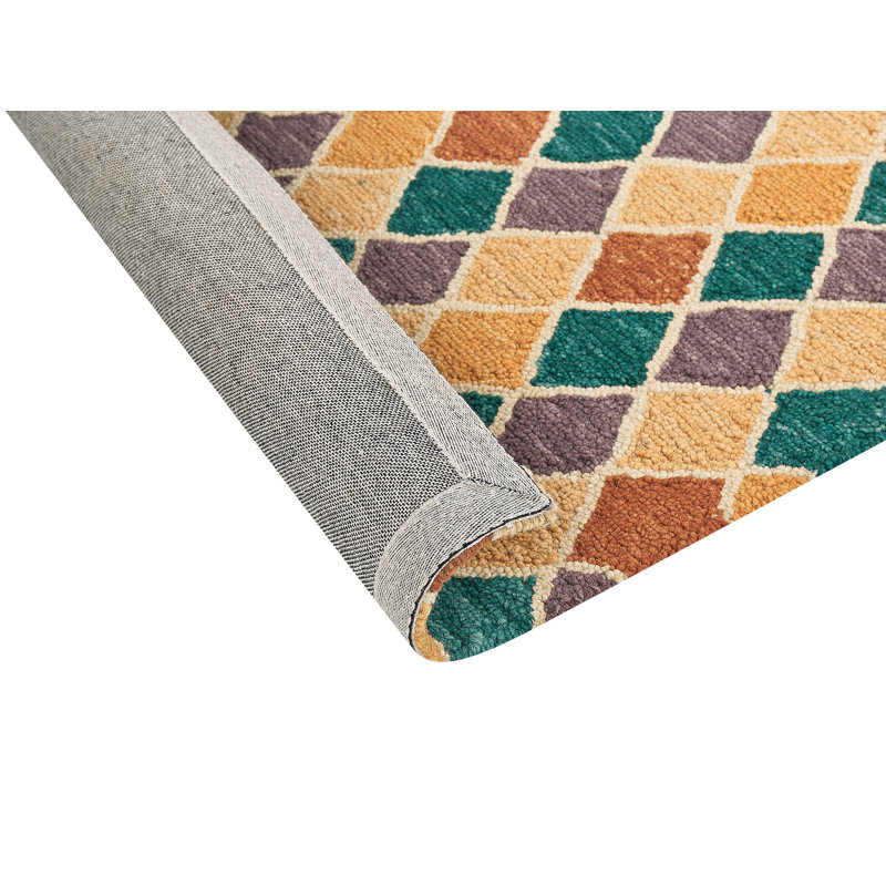 Fournier Geometric Wool Hand Woven Area Rug, Rectangle 140 x 200cm