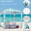 Parasol de plage UV50+ - Montage facile, sacs de sable pour une stabilité optimale, sac de transport inclus.
