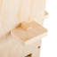Arbre à chat à plancher et plafond réglable pour le plaisir en intérieur. Multi-niveaux. Panneau de pin multi-couches. Tablettes perchées avec tapis en flanelle. La conception verticale encourage les activités. Aucun perçage requis. Naturel