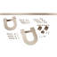 Ensemble de quincaillerie de porte de grange simple standard Premium Horseshoe-422672760-422672716