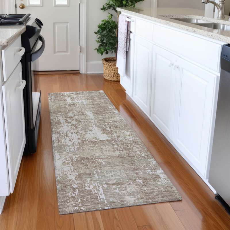 Premium Machine Washable Mayfield AMF1008 Abstract Rug, Runner 2'3" x 7'6"