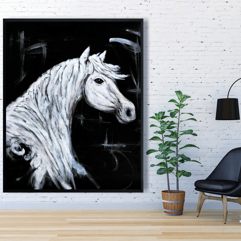 Impression de profil de cheval sur toile
