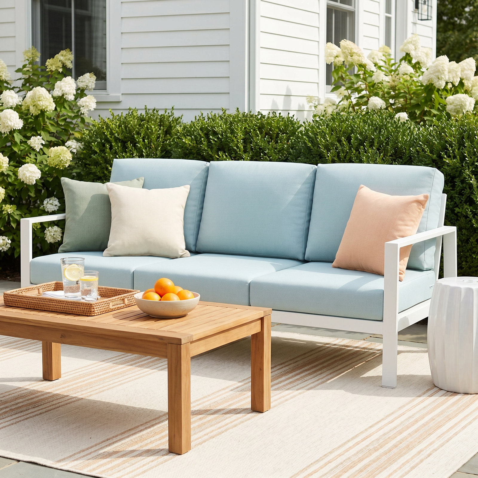 Townsend 80" Sunbrella® Patio Sofa, Relate Harbor
