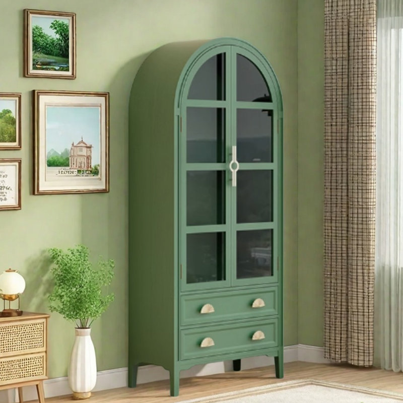 Arched Green Standard Bookcase