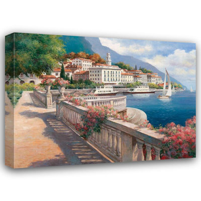 Winston Porter Chiu, T.C. Toile tendue avec châssis: Lago di Como I