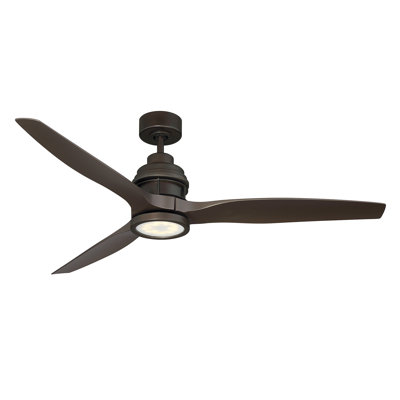 Ventilateur de plafond à hélice DEL 3 pales Bahati avec télécommande et ensemble d'éclairage inclus