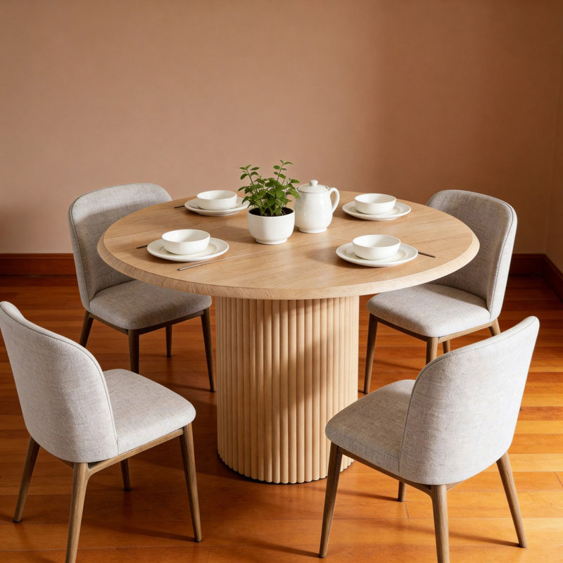 Table de salle à manger, table de voeux ronde, table de cuisine