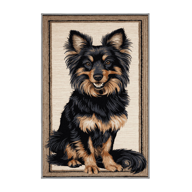  Tapis lavable pour chiens Schipperke, Rectangle de 5 pi x 8 pi