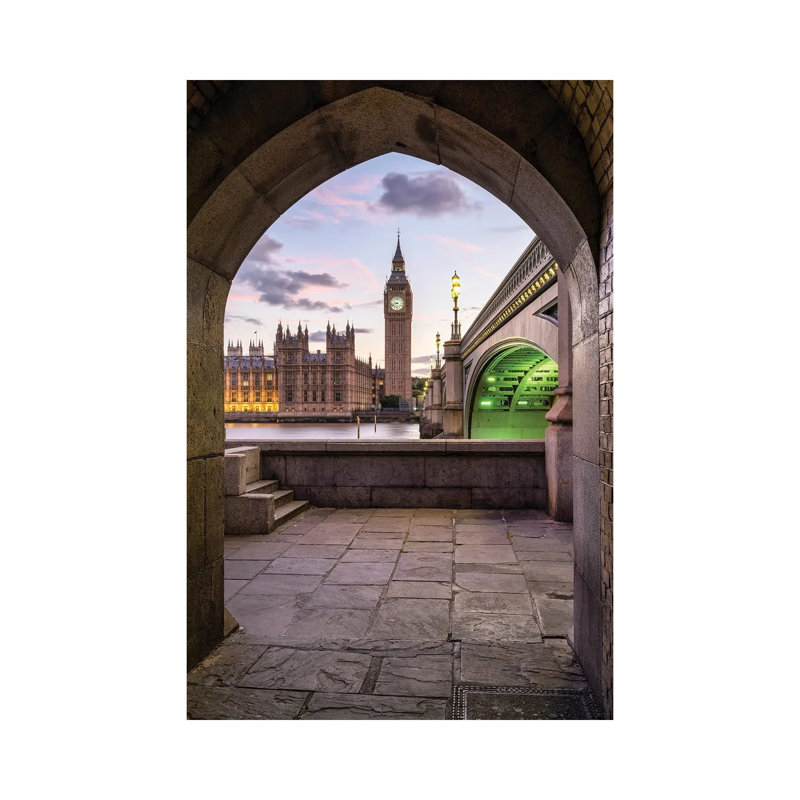 Big Ben And Westminster Bridge At Sunset, London, Great Britain by Jan Becke - Gallery-Wrapped Canvas Giclée on Canvas