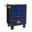 7-Drawer Iron-Top Rolling Tool Cart With Lockable Wheels And Storage Box