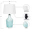 Jamantha Glass and Acrylic Table Lamp with Linen Shade