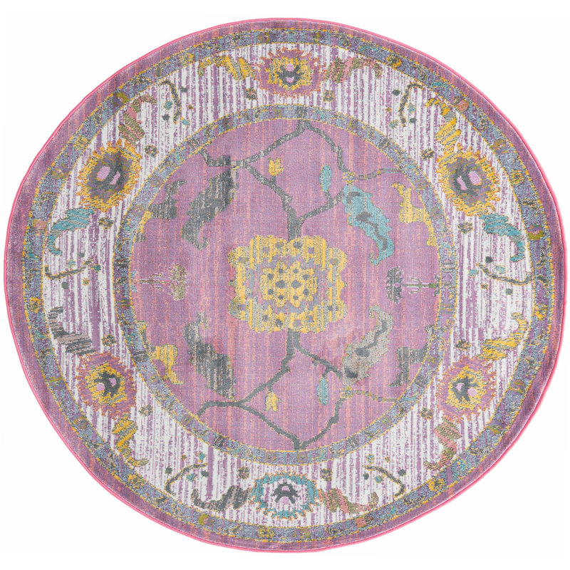 Haefner Oriental Indoor Rug, Round 5'5"