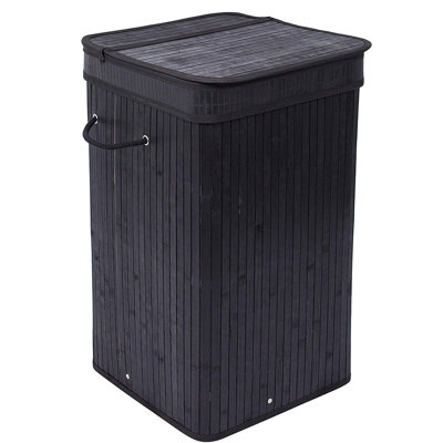Panier à linge BirdRock Home avec couvercle et doublure en tissu