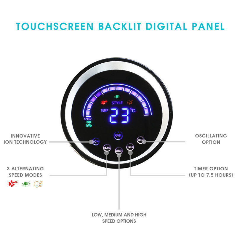 Digital 50" High Velocity Oscillating Tower Fan