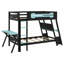 Lit superposé double pour bureau avec ports USB et rangement perforé-1858579419-1858579420